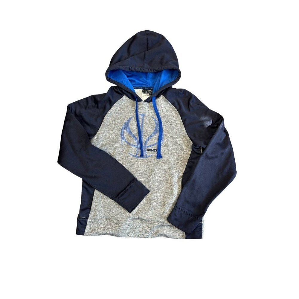 AND1 Boys Color Grey Pullover Hoodie Size S Big kids